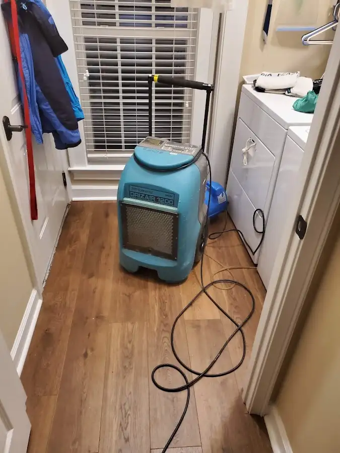 Commercial dehumidifier deployed for Flood Damage Cleanup in Hoover
